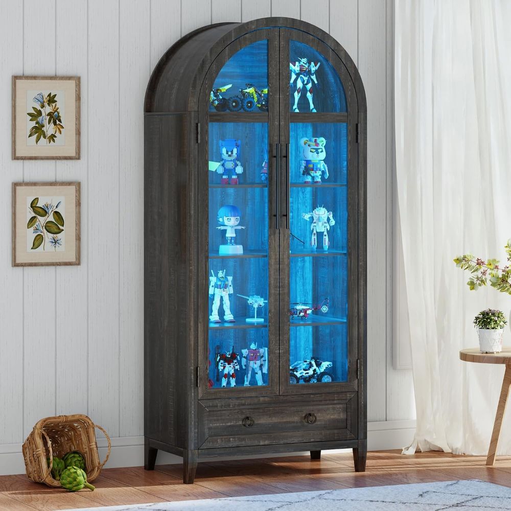 73 Arched Glass Display Cabine - Glass Cabinet Display recension och pris