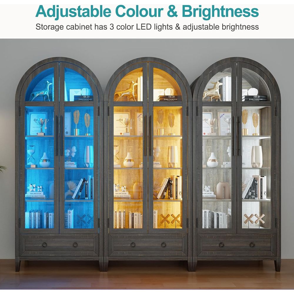 73 Arched Glass Display Cabine - Glass Cabinet Display recension och pris