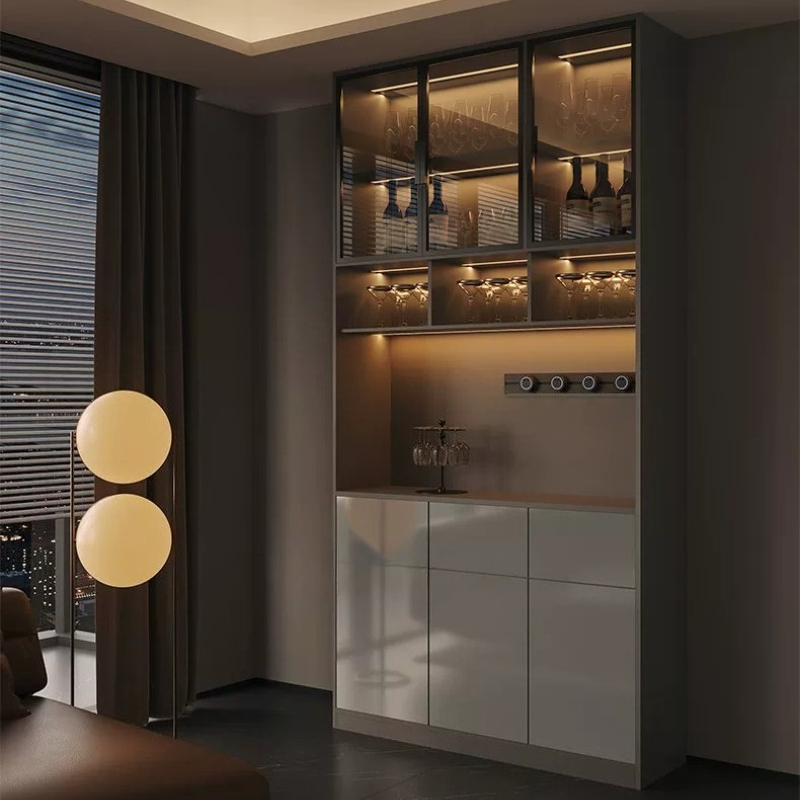 Light luxury Italian dining si - Glass Cabinet Display recension och pris