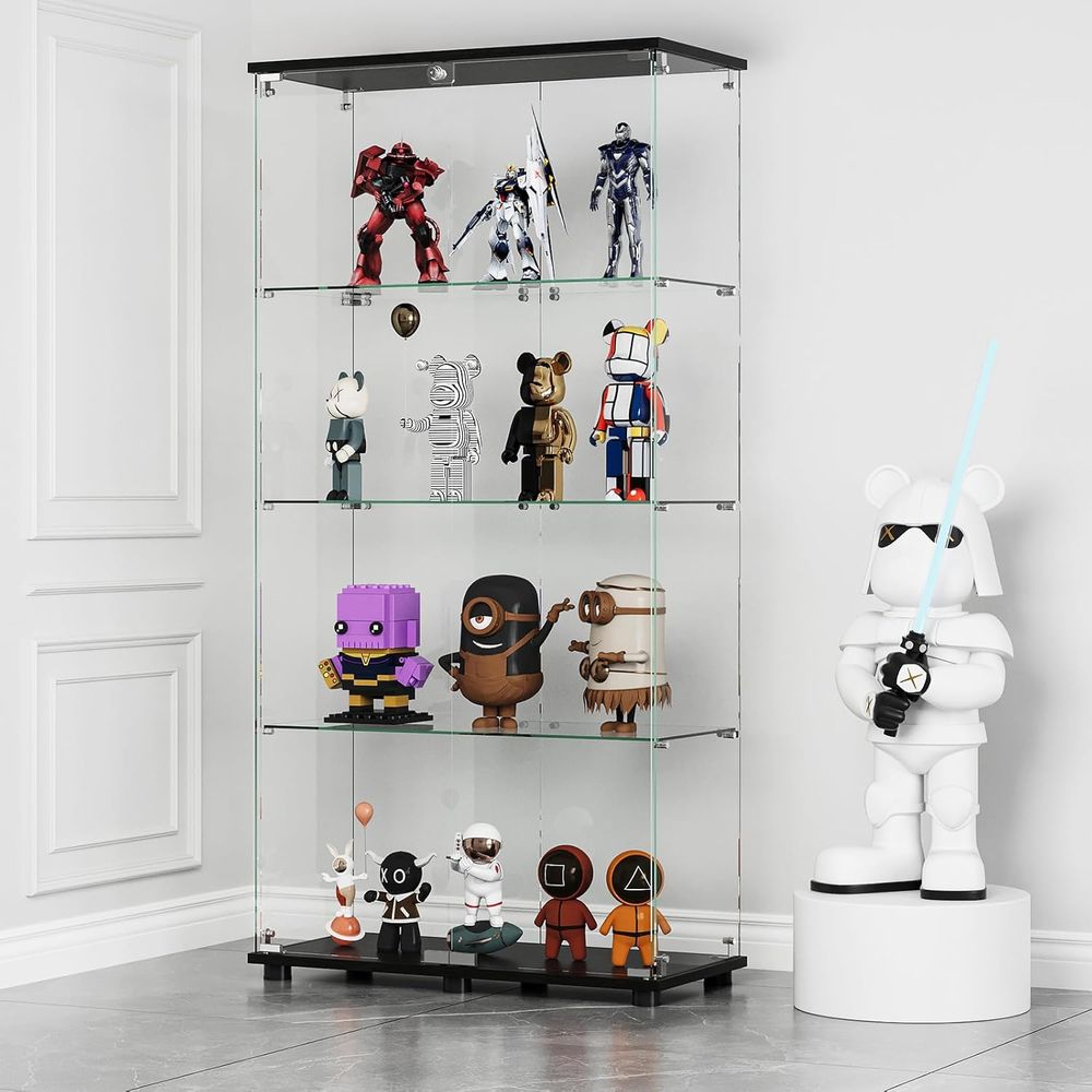 Glass Display Cabinet with 4-S - Glass Cabinet Display recension och pris