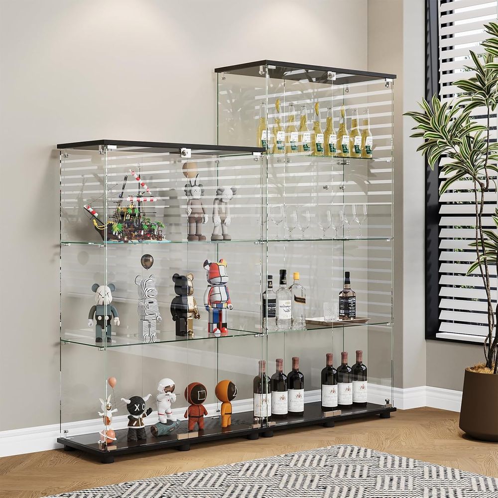 Glass Display Cabinet with 4-S - Glass Cabinet Display recension och pris
