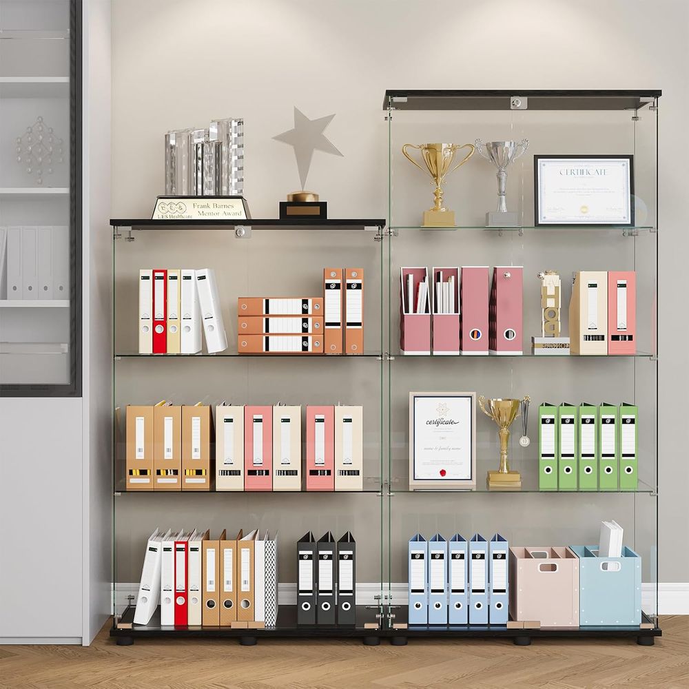 Glass Display Cabinet with 4-S - Glass Cabinet Display recension och pris