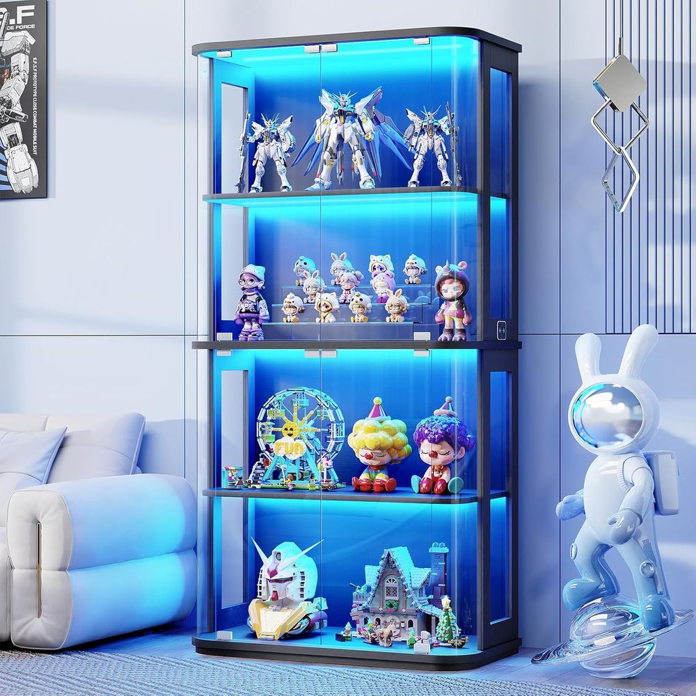 Rounded Display Cabinet with G - Glass Cabinet Display recension och pris