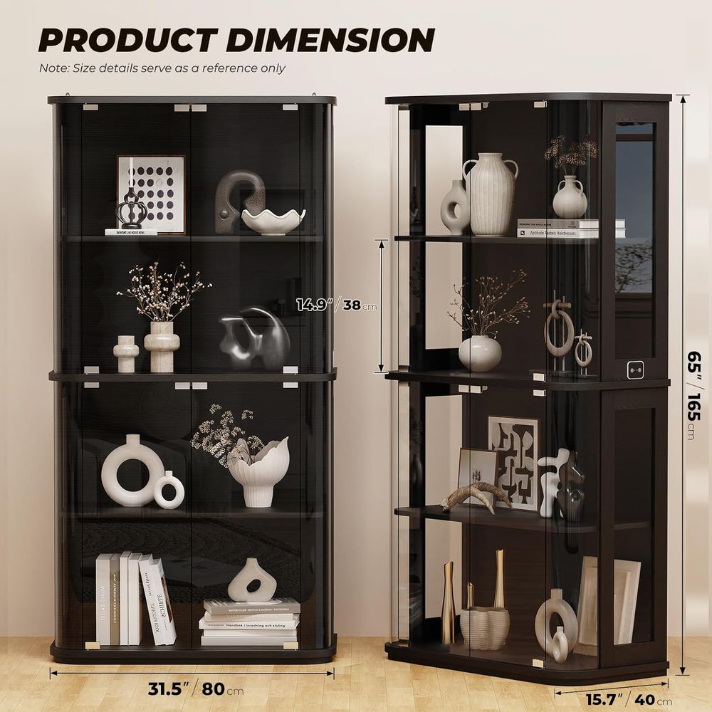 Rounded Display Cabinet with G - Glass Cabinet Display recension och pris