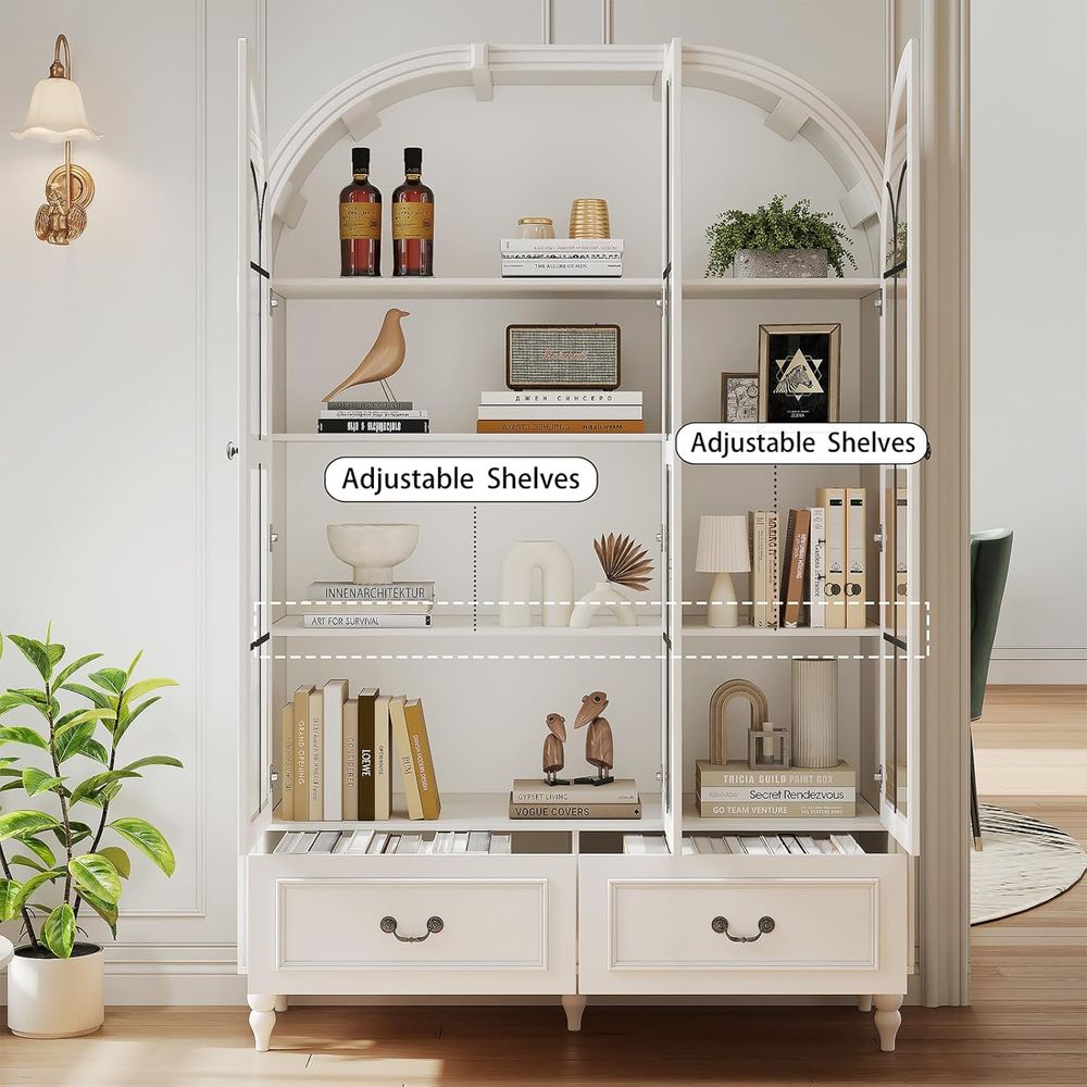 70.8'' Tall Arched Kitchen Pan - Glass Cabinet Display recension och pris
