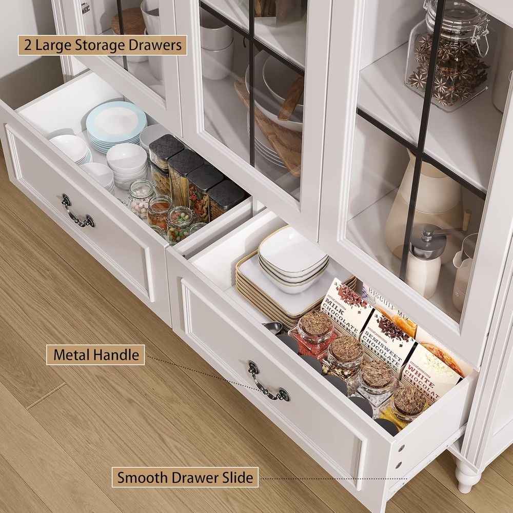70.8'' Tall Arched Kitchen Pan - Glass Cabinet Display recension och pris