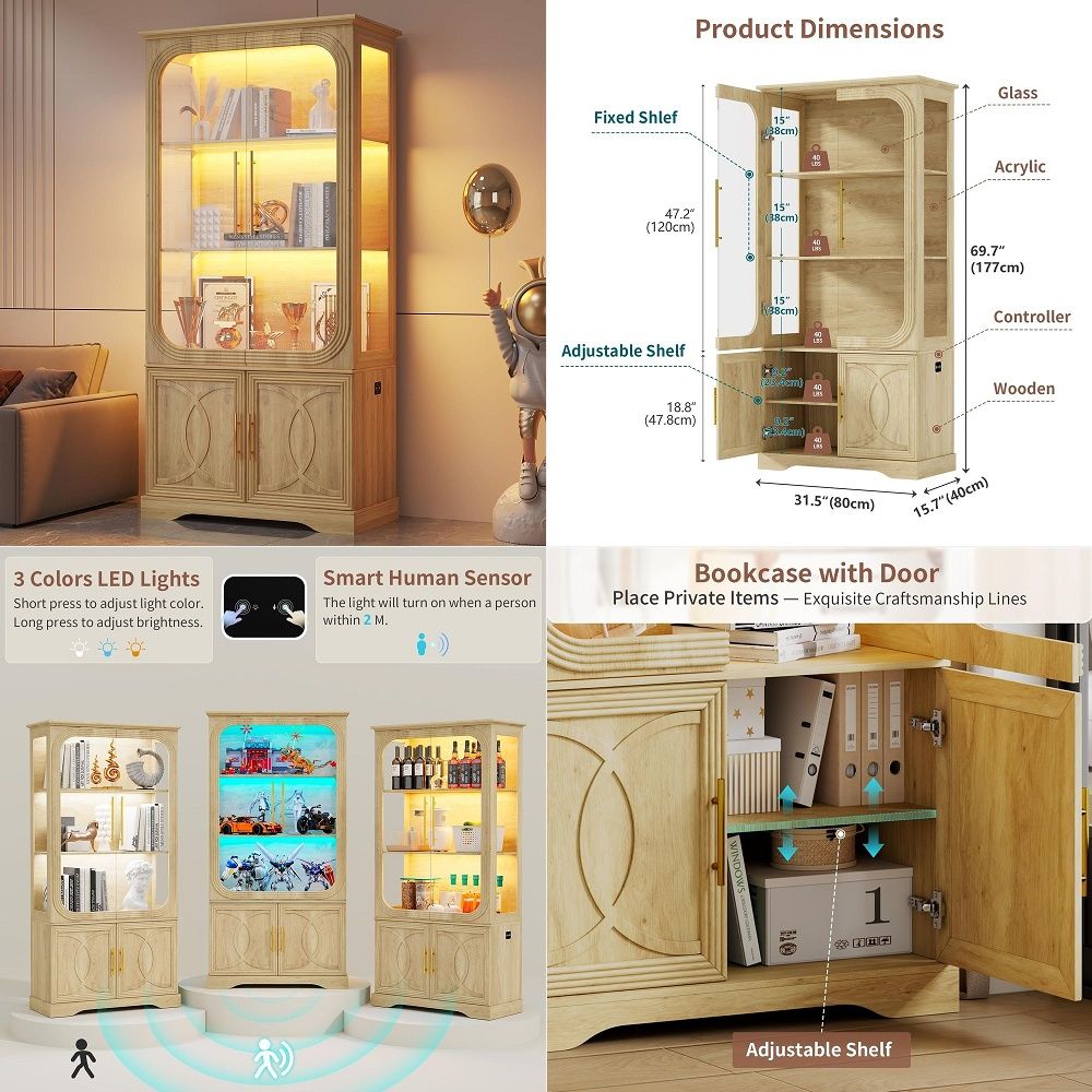 Display Cabinet with Glass Doo - Glass Cabinet Display recension och pris