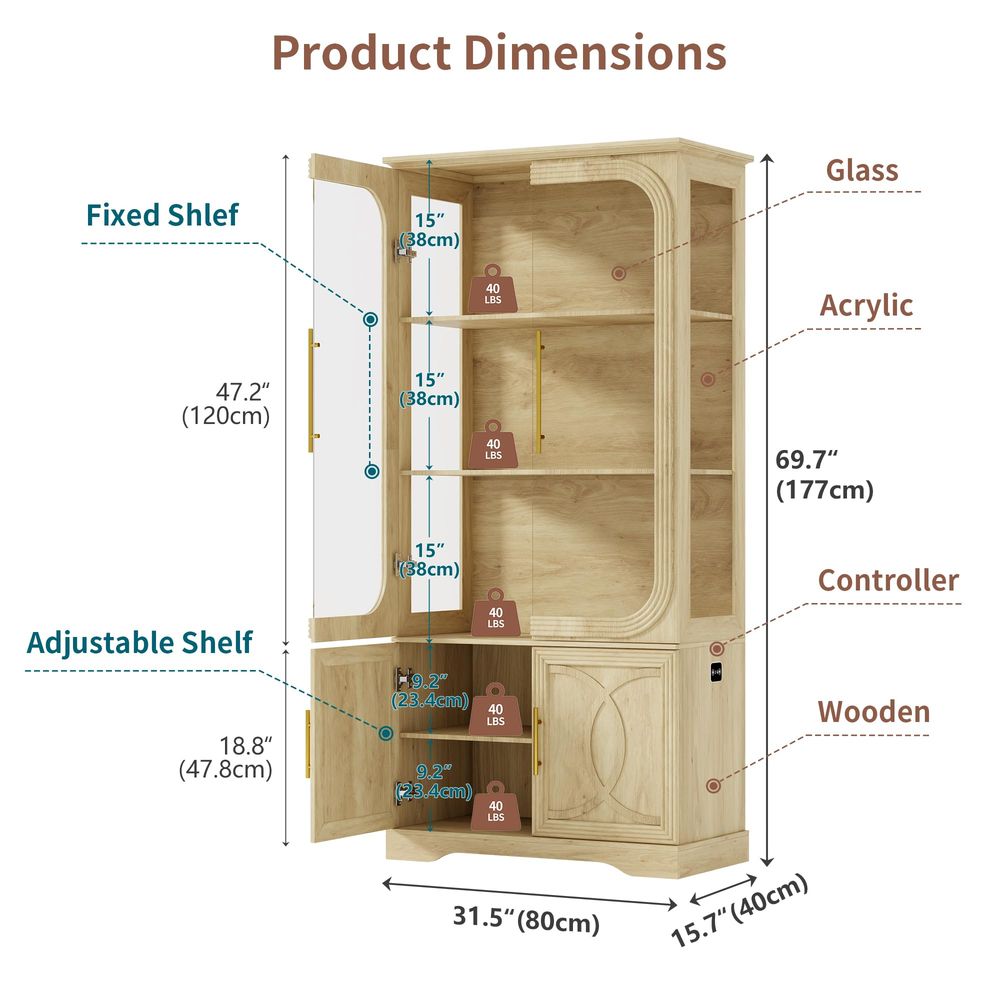 Display Cabinet with Glass Doo - Glass Cabinet Display recension och pris