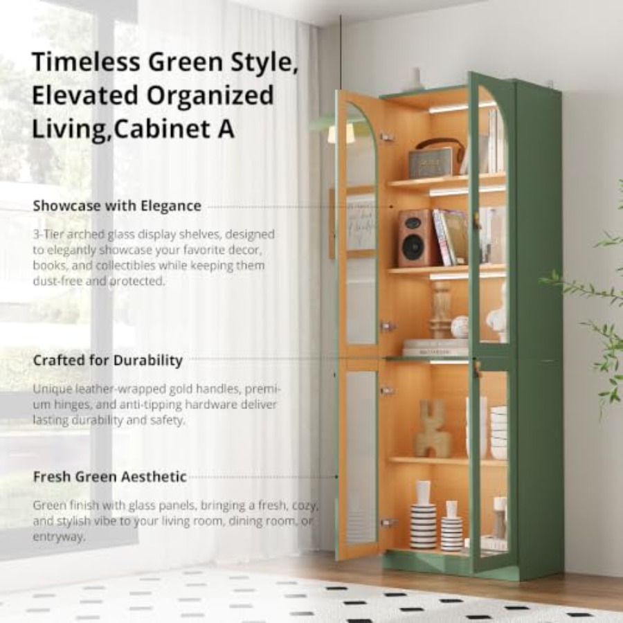 Living room office curio cabin - Glass Cabinet Display recension och pris