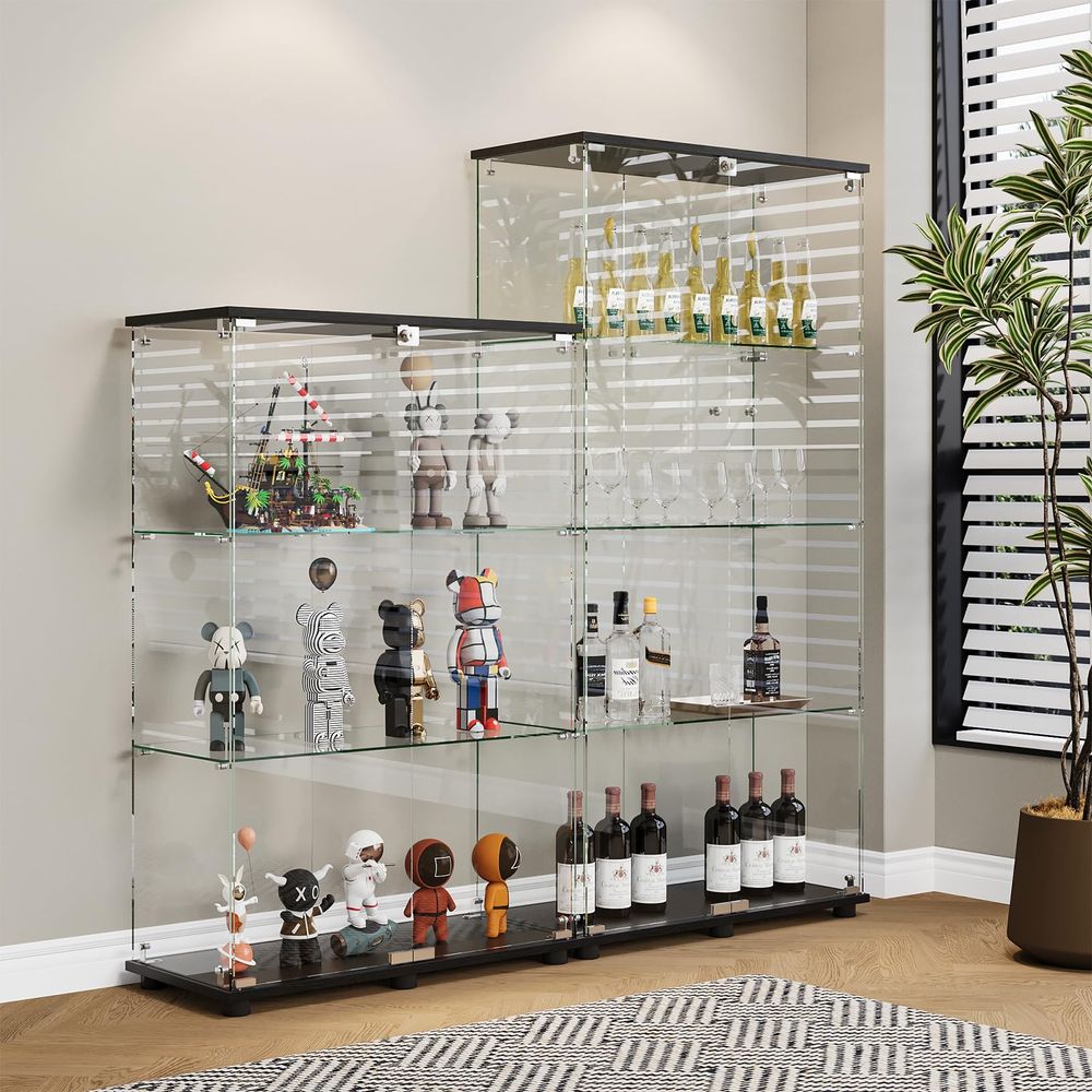 Display Cabinet with 4Shelf Do - Glass Cabinet Display recension och pris