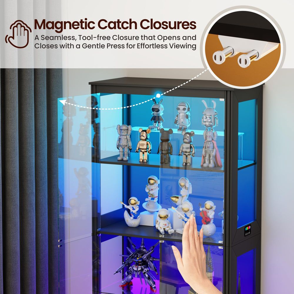 Lighted Corner Display Curio C - Glass Cabinet Display recension och pris