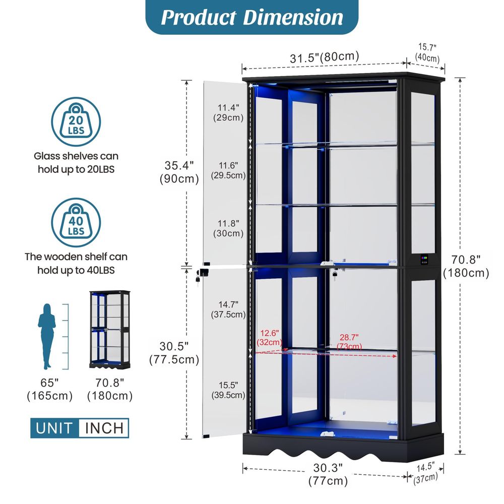 Display Cabinet with Glass Doo - Glass Cabinet Display recension och pris