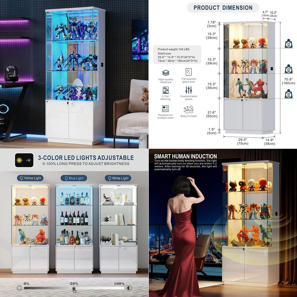 71 Display Cabinet with Glass  - Glass Cabinet Display recension och pris