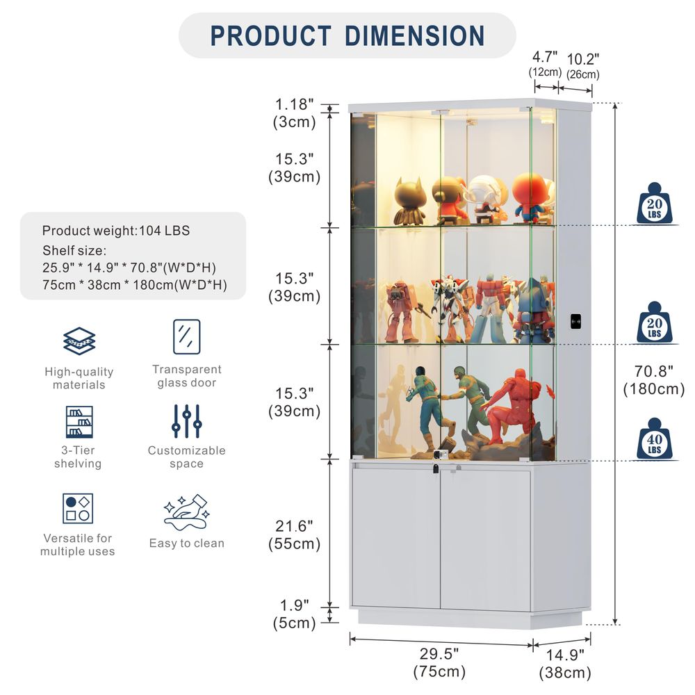 71 Display Cabinet with Glass  - Glass Cabinet Display recension och pris