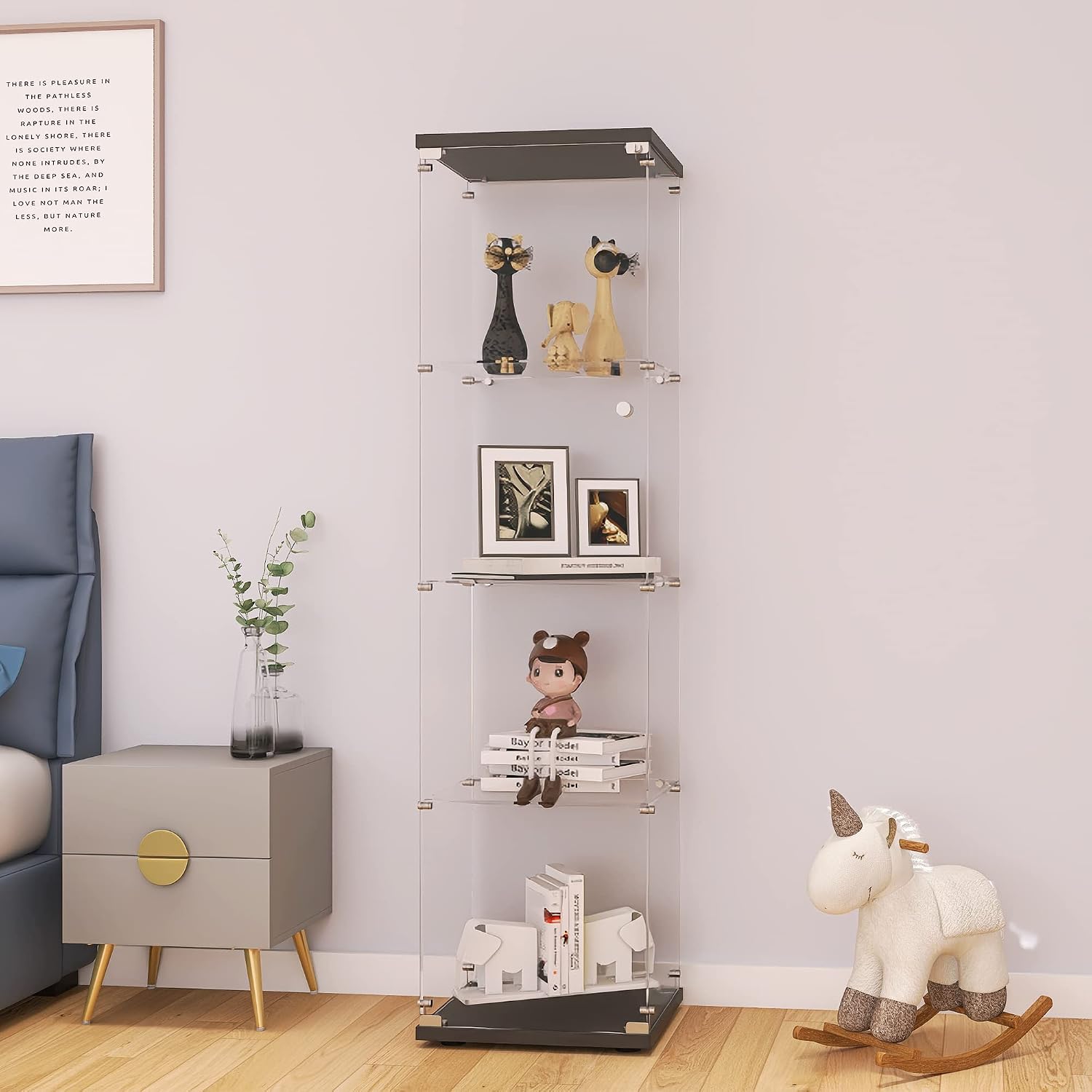 Glass Display Cabinet With Loc - Glass Cabinet Display recension och pris