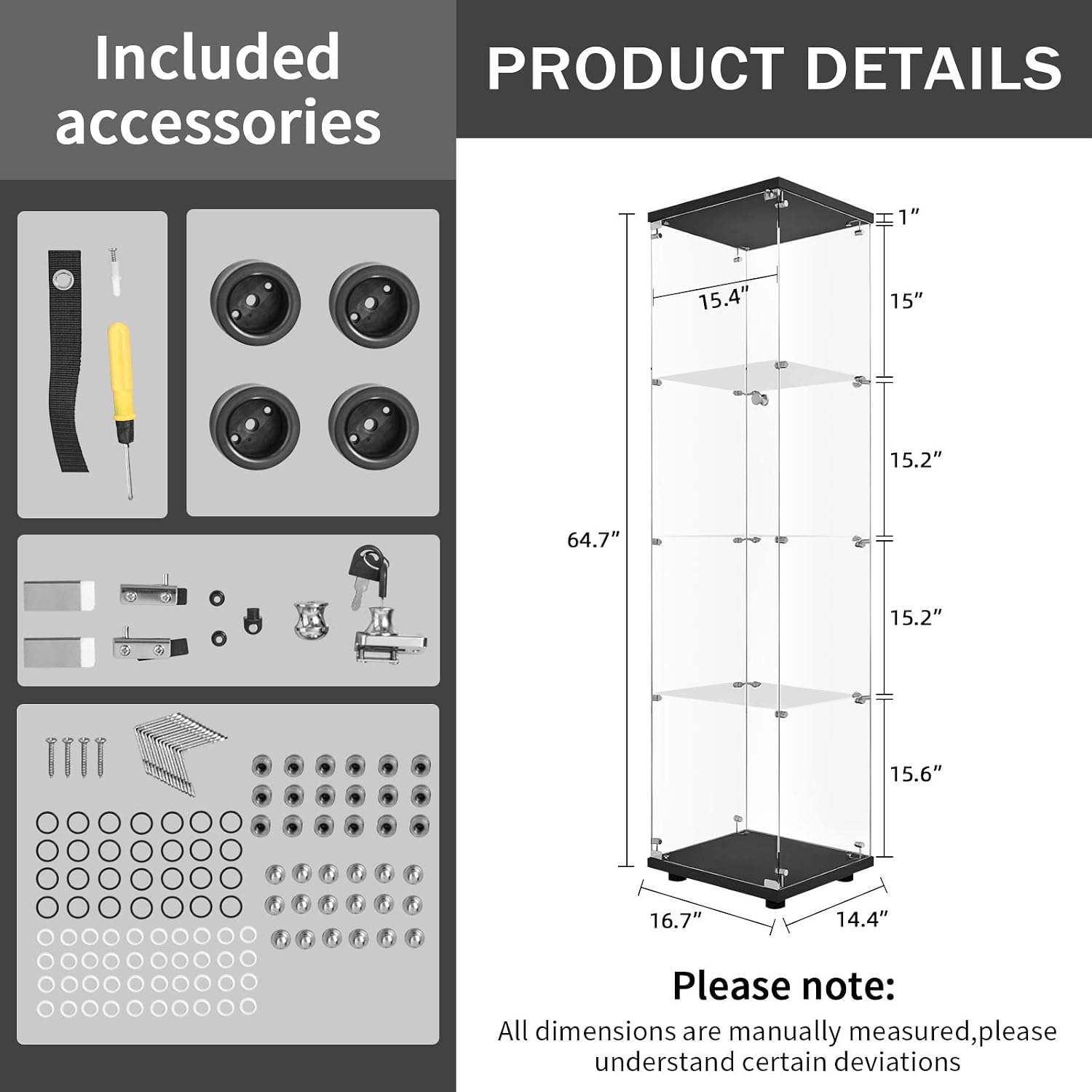 Glass Display Cabinet With Loc - Glass Cabinet Display recension och pris