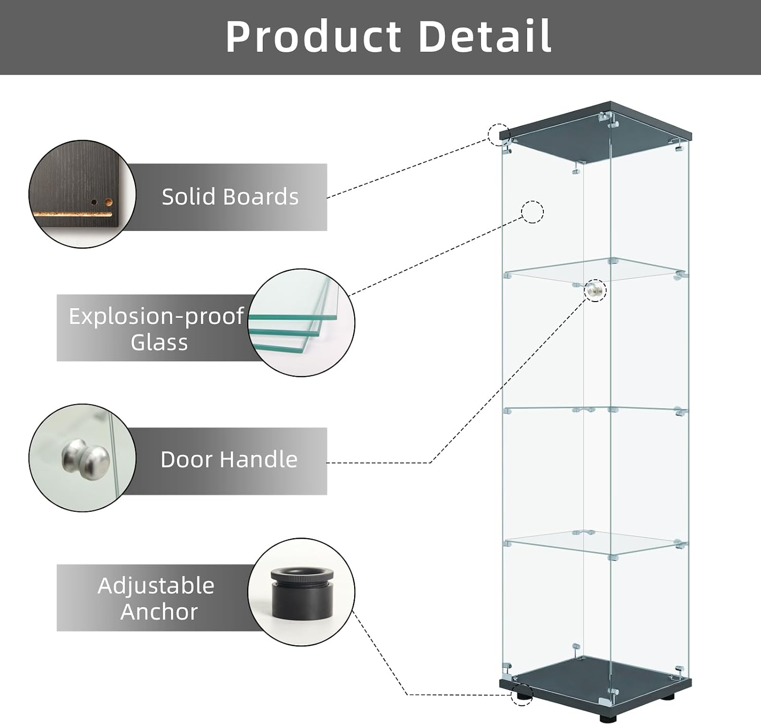 Glass Display Cabinet With Loc - Glass Cabinet Display recension och pris