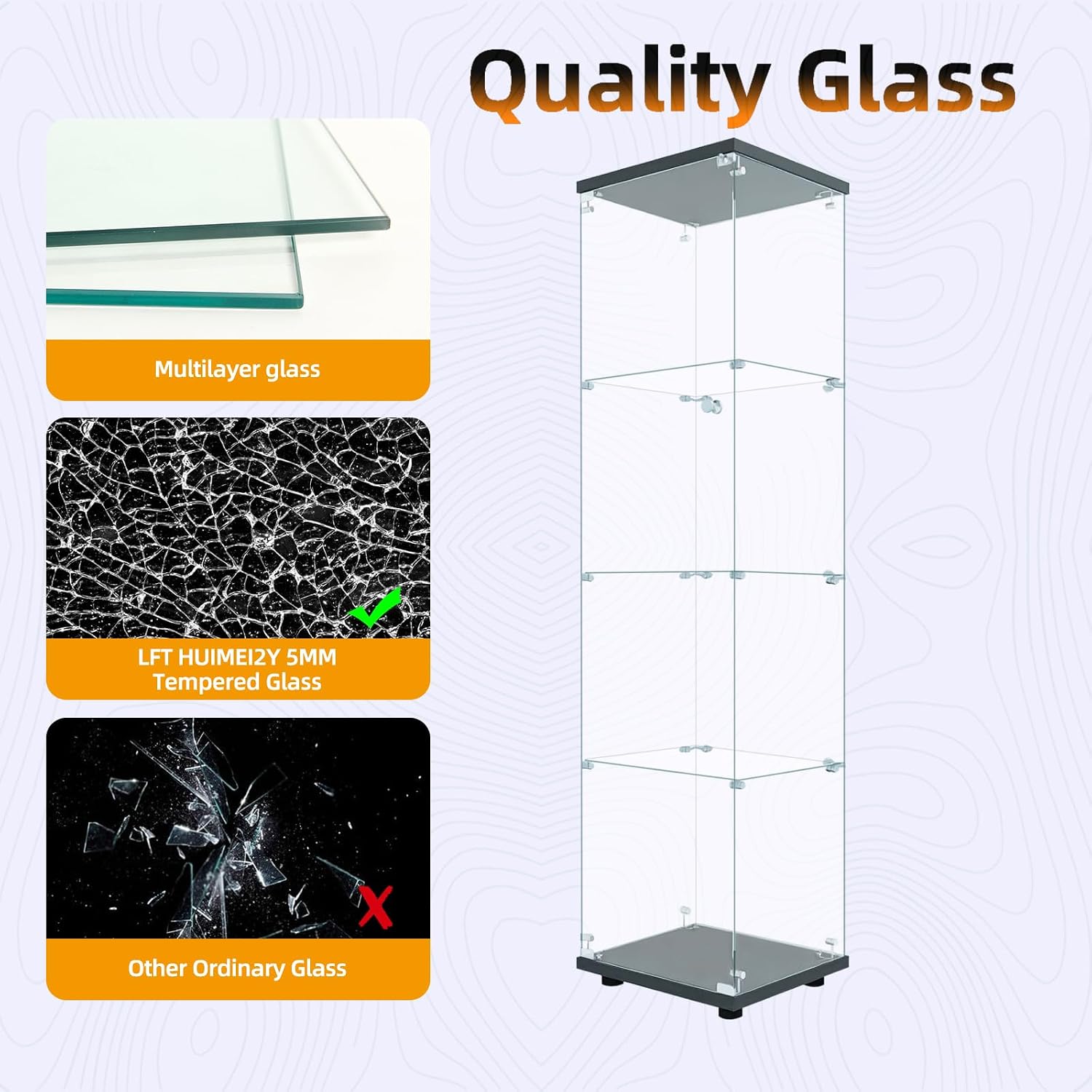 Glass Display Cabinet With Loc - Glass Cabinet Display recension och pris