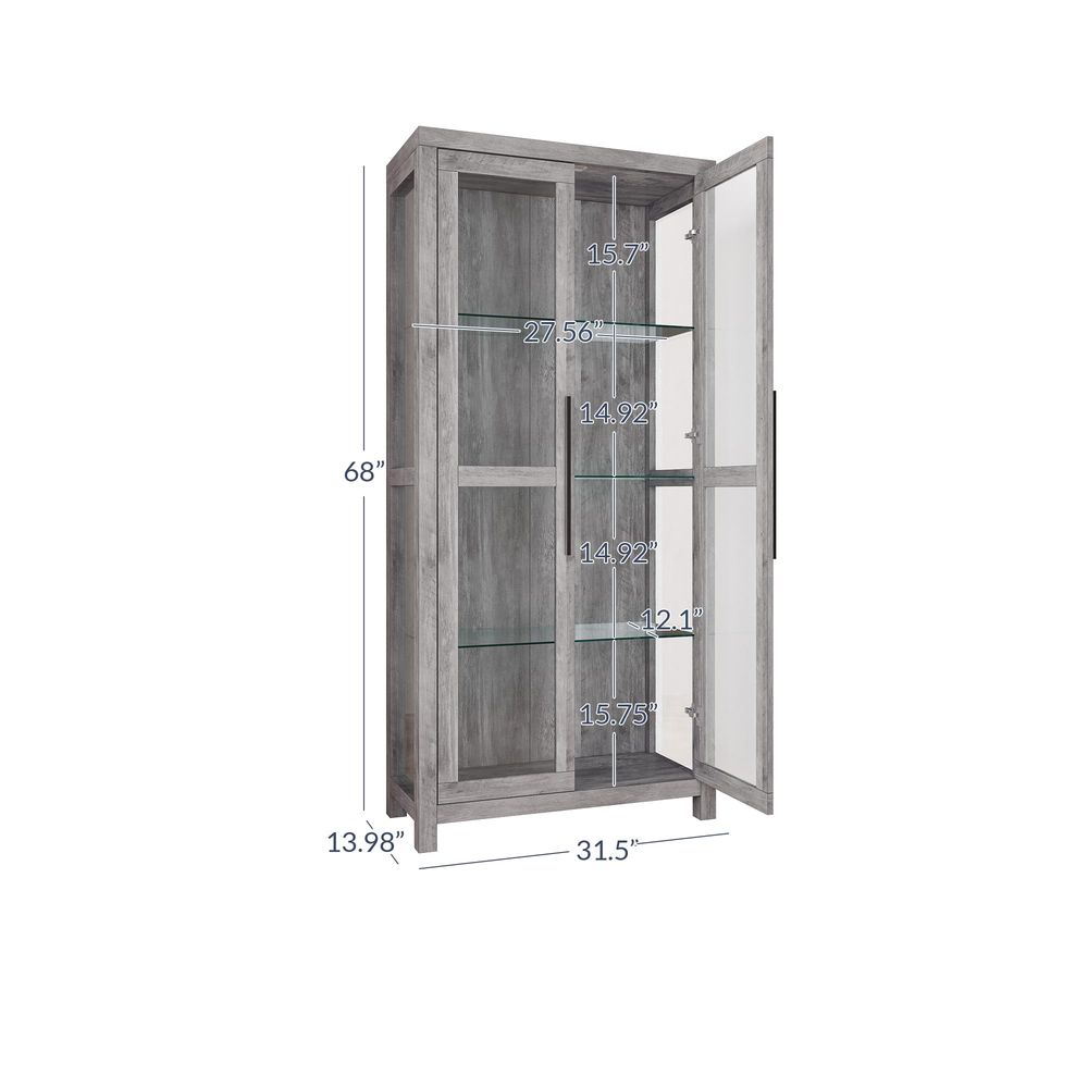 Glass Display Cabinet, Tall Cu - Glass Cabinet Display recension och pris