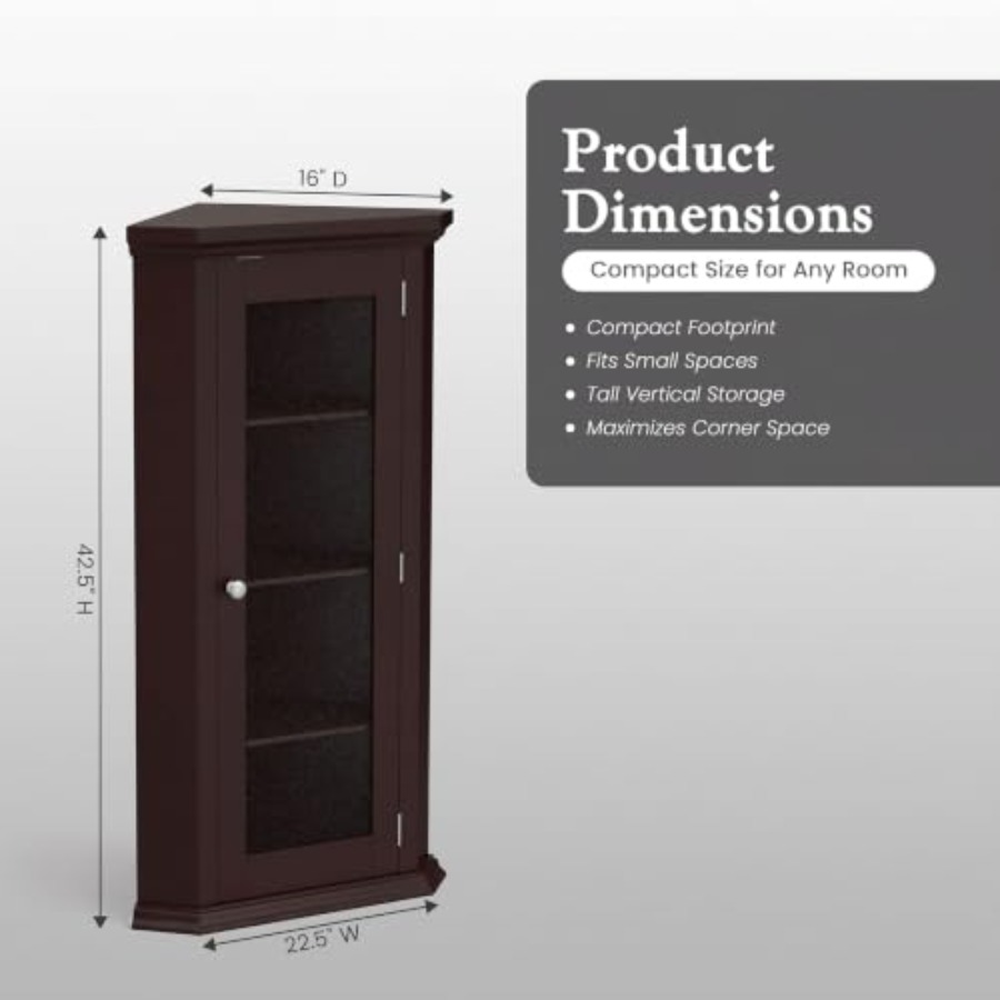 Corner curio display cabinet f - Glass Cabinet Display recension och pris