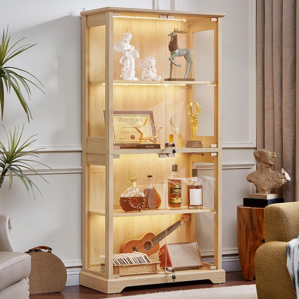 Farmhouse Glass Display Cabine - Glass Cabinet Display recension och pris