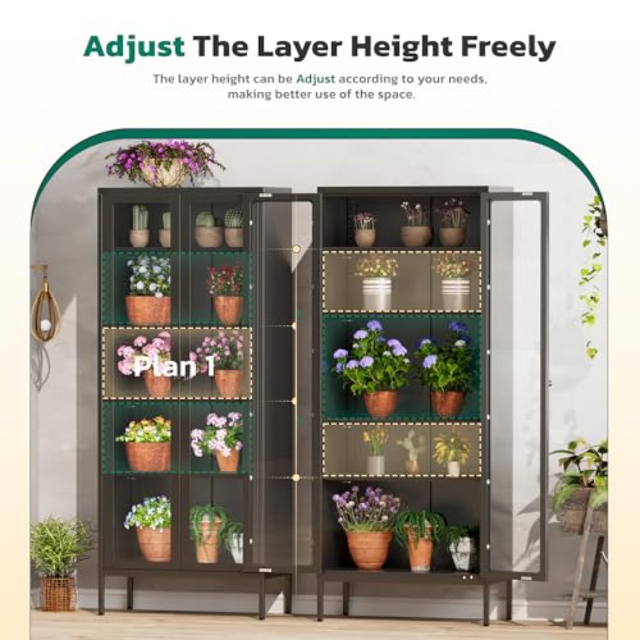 67 Metal Display Cabinet with  - Glass Cabinet Display recension och pris